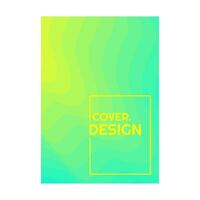 colorful yellow green halftone gradient simple portrait cover design vector illustration