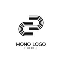 letra doble tu moderno monograma logo icono resumen sencillo concepto diseño vector ilustración