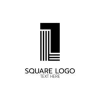 Letter double L square modern monogram Logo icon abstract simple concept design vector illustration