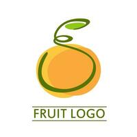 naranja Fruta jugo logo resumen sencillo concepto diseño vector ilustración