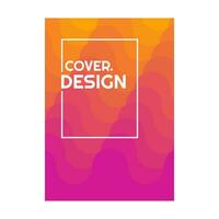 colorful violet red yellow orange halftone gradient simple portrait cover design vector illustration