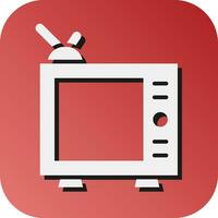 Tv Vector Glyph Gradient Background Icon For Personal And Commercial Use.