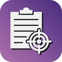 Target Vector Glyph Gradient Background Icon For Personal And Commercial Use.
