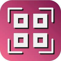 Qr Code Vector Glyph Gradient Background Icon For Personal And Commercial Use.