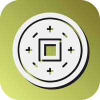 Token Vector Glyph Gradient Background Icon For Personal And Commercial Use.