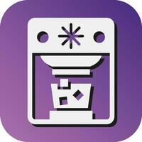 Ice Maker Vector Glyph Gradient Background Icon For Personal And Commercial Use.