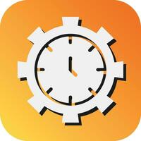 Time Management Vector Glyph Gradient Background Icon For Personal And Commercial Use.