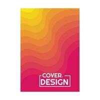 colorful violet red yellow orange halftone gradient simple portrait cover design vector illustration