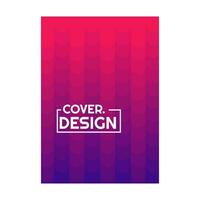 colorful violet pink red halftone gradient simple portrait cover design vector illustration