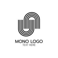 letra doble tu moderno monograma logo icono resumen sencillo concepto diseño vector ilustración