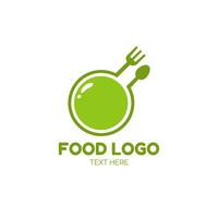 food flask lab fork spoon logo icon simple concept design vector illustration