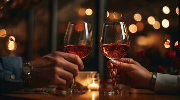 ai generado romántico vino saboreo ai generado antecedentes imagen foto