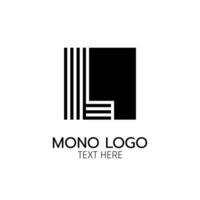 letra l moderno monograma logo icono resumen sencillo concepto diseño vector ilustración