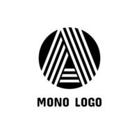 letra un moderno monograma logo icono resumen sencillo concepto diseño vector ilustración