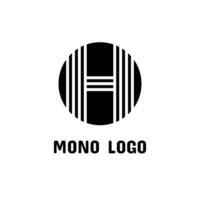 letra h moderno monograma logo icono resumen sencillo concepto diseño vector ilustración