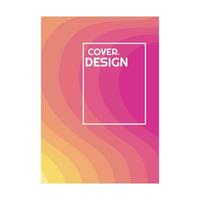 colorful yellow violet pink halftone gradient simple portrait cover design vector illustration