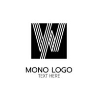 letra w moderno monograma logo icono resumen sencillo concepto diseño vector ilustración