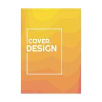 colorful yellow halftone gradient simple portrait cover design vector illustration