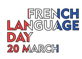 french language day march design concept vector illustration