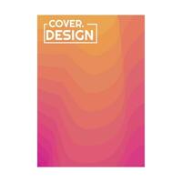 colorful violet red yellow orange halftone gradient simple portrait cover design vector illustration