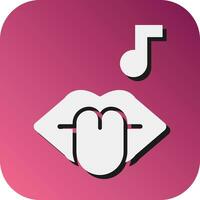 Lick Vector Glyph Gradient Background Icon For Personal And Commercial Use.