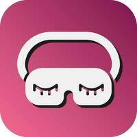 Sleep Mask Vector Glyph Gradient Background Icon For Personal And Commercial Use.