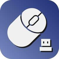 Wireless Mouse Vector Glyph Gradient Background Icon For Personal And Commercial Use.