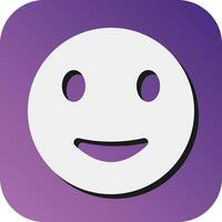 Smile Vector Glyph Gradient Background Icon For Personal And Commercial Use.