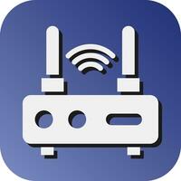 -WiFi Router Vector Glyph Gradient Background Icon For Personal And Commercial Use.