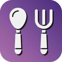 Cutlery Vector Glyph Gradient Background Icon For Personal And Commercial Use.