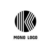 Letter K modern monogram Logo icon abstract simple concept design vector illustration