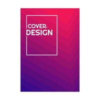 colorful violet pink red halftone gradient simple portrait cover design vector illustration