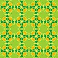 seamless pattern yellow light sunny green mint olive forest mandala floral creative design background vector illustration