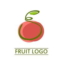 granada manzana Fruta jugo logo resumen sencillo concepto diseño vector ilustración