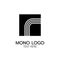 letra r moderno monograma logo icono resumen sencillo concepto diseño vector ilustración