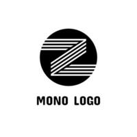 letra z moderno monograma logo icono resumen sencillo concepto diseño vector ilustración