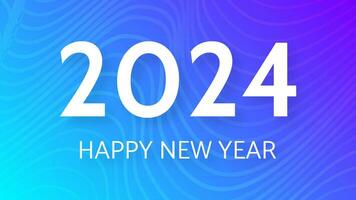 2024 Happy New Year on colorful background vector