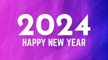 2024 Happy New Year on colorful background vector