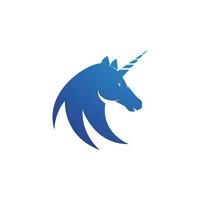 Ilustración de vector de icono de logotipo de unicornio