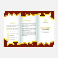 vector minimal corporate trifold brochure template design