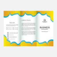 vector minimal corporate trifold brochure template design