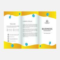 vector minimal corporate trifold brochure template design