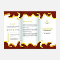 vector minimal corporate trifold brochure template design