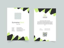 creativo vector corporativo carné de identidad tarjeta con minimalista elementos