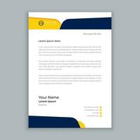 vector modern business letterhead template design with minimal element