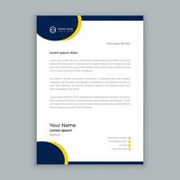 vector modern business letterhead template design with minimal element