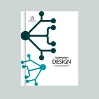 vector modern tech book cover design