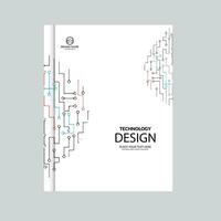 vector modern tech book cover design