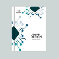 vector modern tech book cover design