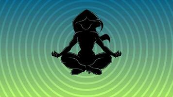 mediteren vrouw silhouet video